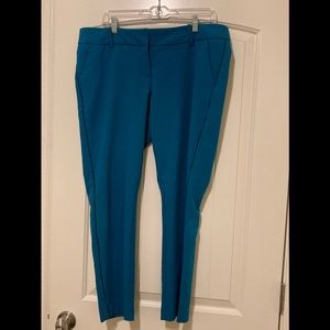 Mossimo Teal Blue Ankle Pants Size 14